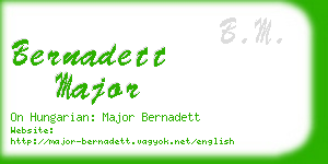 bernadett major business card